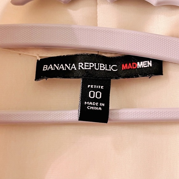 Banana Republic x Mad Men Cream Tie-Neck Blouse 00 - Picture 3 of 4